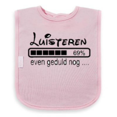 Slabbetje klittenband "Luisteren" Slabbetje klittenband "Luisteren"